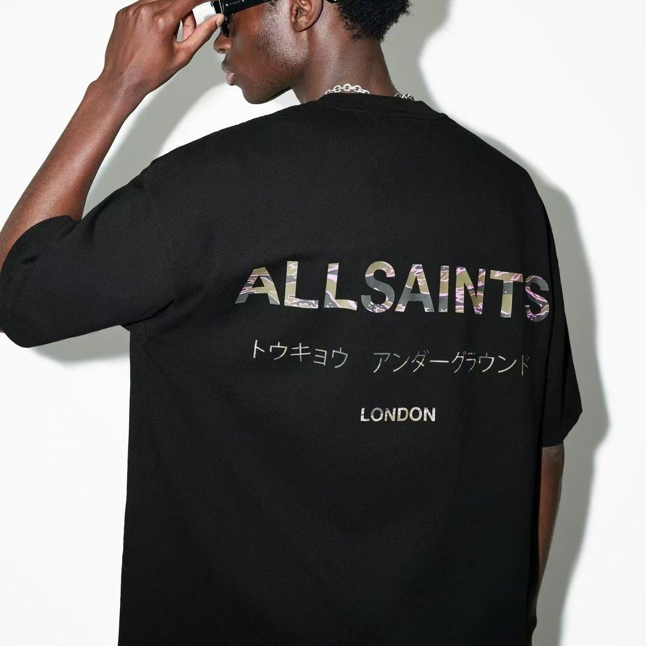 ALLSAINTS - חולצה - שחור צבאי
